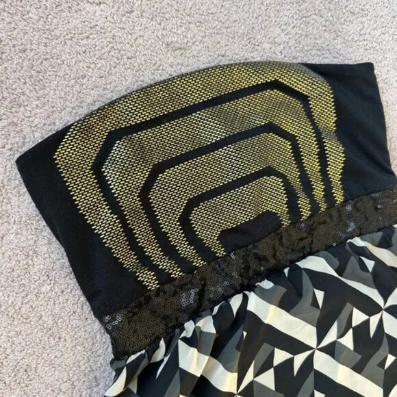 Material girl, size L, tube top dress, high in front, low in back, textured - Picture 5 of 6